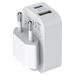 Swissten Skládací síťový adaptér FoldCharge GaN 1× USB-C 30 W + 1× USB-A 18 W QC bílý 22071742
