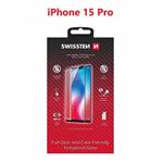 SWISSTEN SKLO FULL GLUE, COLOR FRAME, CASE FRIENDLY PRO APPLE IPHONE 15 PRO ČERNÉ 54501841