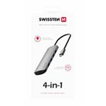 SWISSTEN USB-C HUB 4-IN-1 (4x USB 3.0) ALUMINIUM 44040101