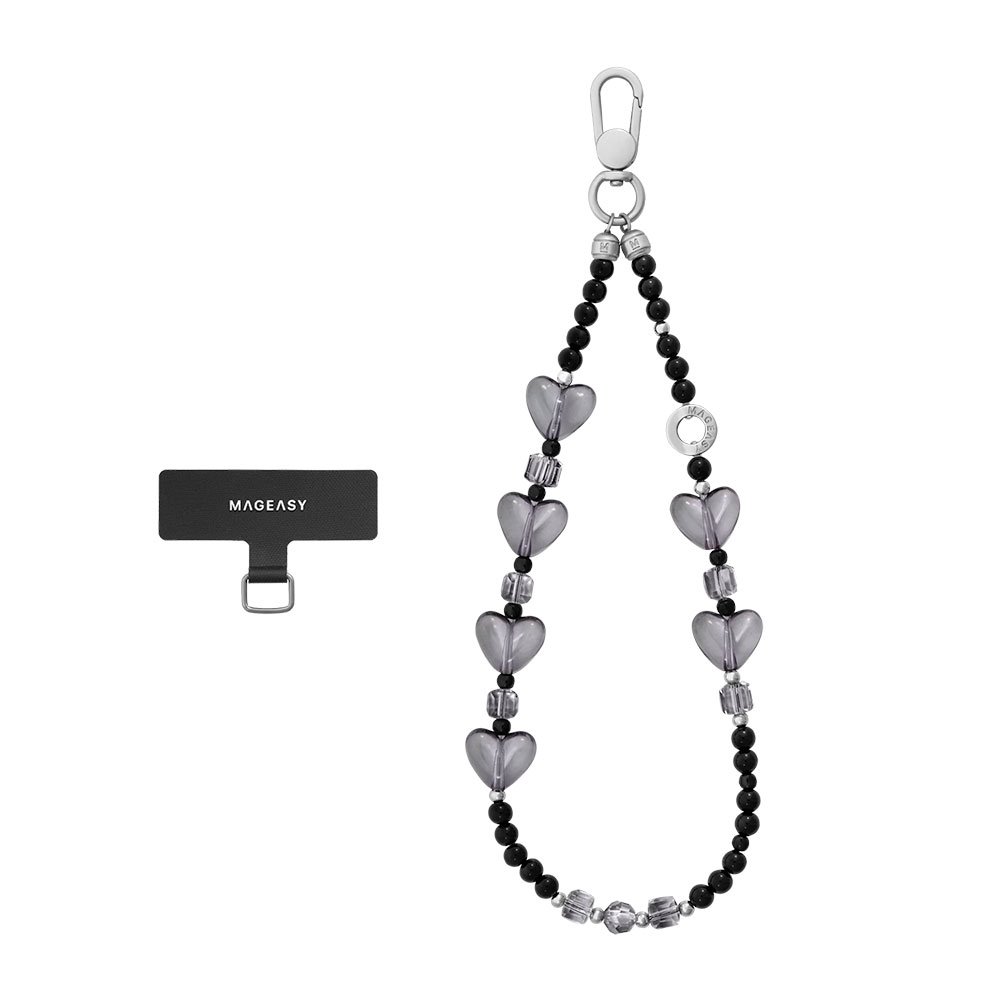 SwitchEasy Beaded Wrist Strap + Strap Card - Midnight Heart MPHIPH343MH24