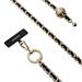 SwitchEasy šnúrka Leather Chain Strap + Strap Card Phone Lanyard - Black/Matte Gold MPHIPH222BO23