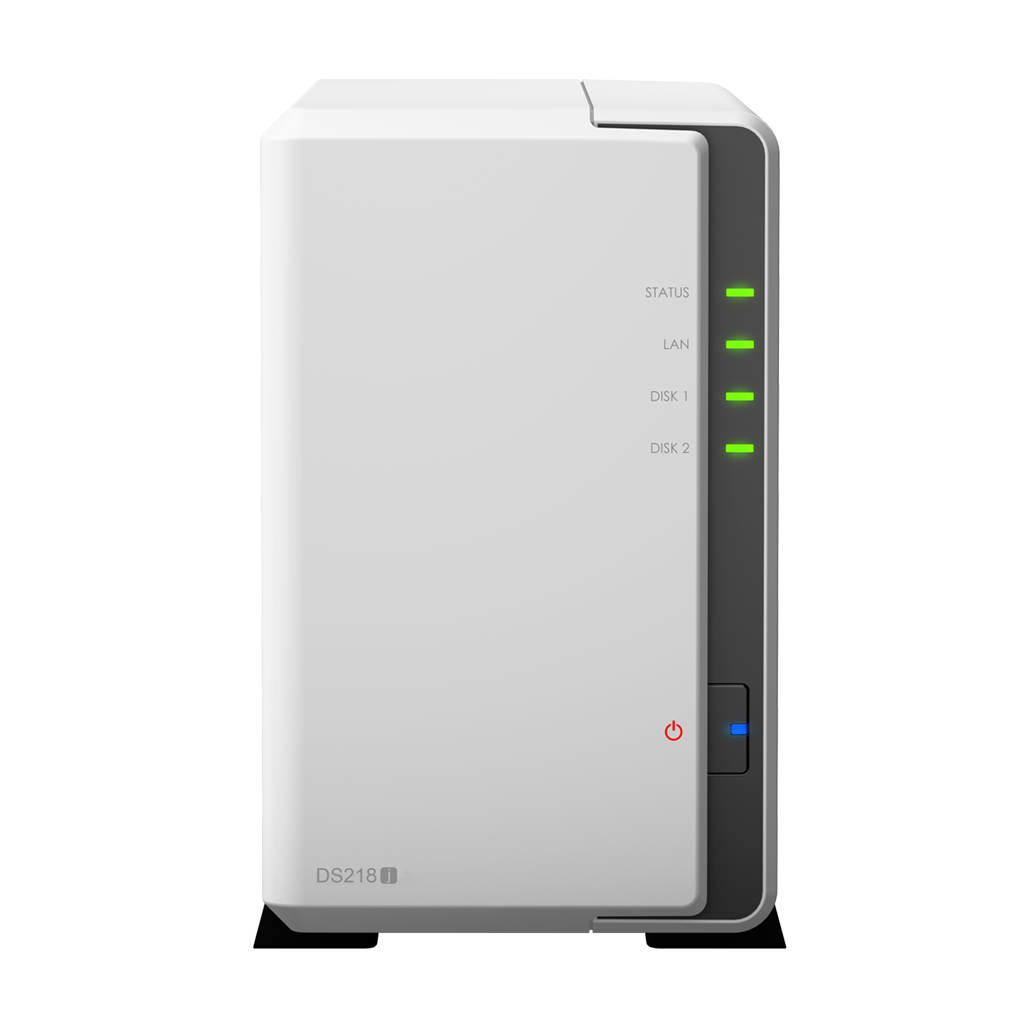 Synology Disk Station DS218j - Server NAS - 2 zásuvky - SATA 6Gb/s - RAID 0, 1, JBOD - RAM 512 MB -