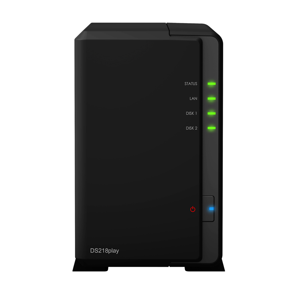 Synology Disk Station DS218play - Server NAS - 2 zásuvky - SATA 6Gb/s - RAID 0, 1, JBOD - RAM 1 GB