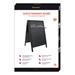 Tabule Securit WOODY informační/reklamní "A" na popis křídou 550x850mm, lakovaná, Black SBD-BL-85