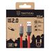 Tactical Fat Man 2.0 Cable USB-A/USB-C 1m Red 8596311292347