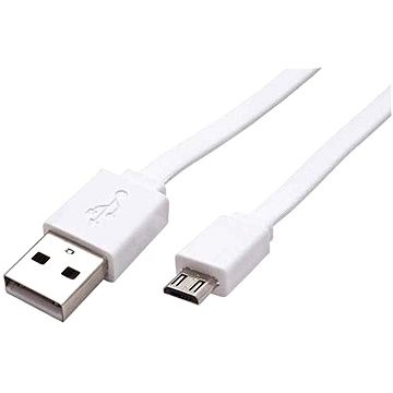 TB Touch Micro USB - USB kabel, plochý, 1m, bílý