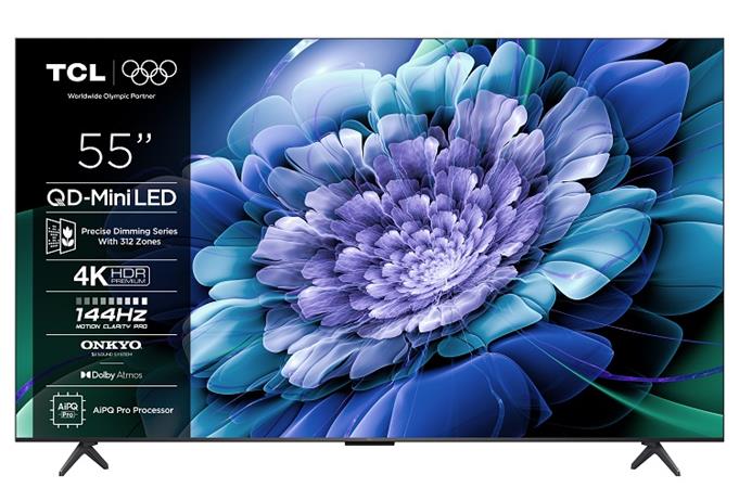 TCL 55C69K SMART TV 55" QLED/4K UHD/Mini LED/144Hz/4xHDMI/USB/LAN/GoogleTV POŠKOZENÁ KRABICE 55C69KR