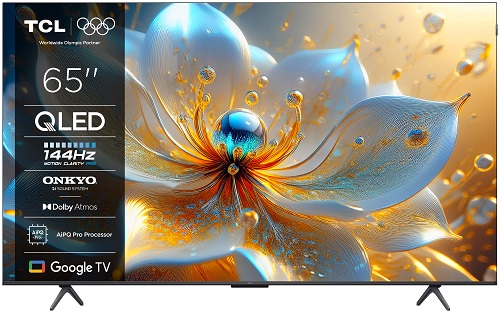 TCL 65T8C SMART TV 65" QLED/4K UHD/Direct LED/144Hz/4xHDMI/USB/LAN/GoogleTV POŠKOZENÁ KRABICE 65T8CR