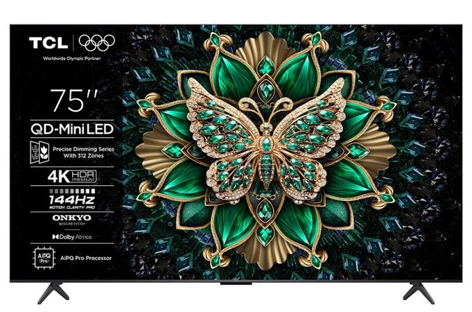 TCL 75C6K SMART TV 75" QLED/4K UHD/Mini LED/144Hz/4xHDMI/USB/LAN/GoogleTV
