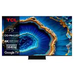 TCL 75C805 TV SMART Google TV QLED/191cm/4K UHD/4000 PPI/144Hz/Mini LED/HDR10+/Dolby Vision/Atmos/DVB-T2/S2/C/VESA