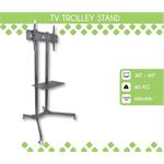 Techly mobilný stojan pre TV LCD/LED/Plazma 30''-65'' 60kg VESA, sklopný, police 309982