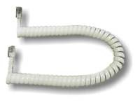 Telefonní šňůra kroucená - 2xRJ10 4p4c, 6m, bílá