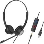 Tellur Wired Headset Voice 420, binaural, USB/3,5mm jack, černá 5949120003766