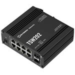 Teltonika TSW202 průmyslový L2 manažovaný switch, 8 x PoE+ 10/100/1000, 2x SFP, bez zdroje TSW202000000