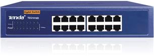 Tenda TEG1016D 16-Port 1000Mbps Desktop Gigabit Switch (kov), +19" rackmount