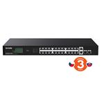 Tenda TEG1128P-24-250W PoE+ Gigabit switch 24x 1Gb/s PoE+ 802.3af/at + 2x SFP + 2x RJ45, 230W, Rack 75011994