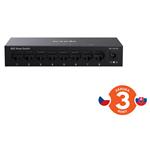 Tenda TEG2208D Websmart L2 cloud managed switch, 8x 10/100/1000 Mbps, Kov, Fanless - bez ventilátorů 75012018