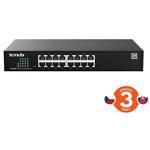 Tenda TEG2216D Websmart L2 cloud managed switch, 16x 10/100/1000 Mbps, Kov, Fanless-bez ventilátorů 75012019