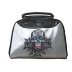 TEO JASMIN Hand Bag Skull Flowers, čierma TEOJAS-HANBSKULLFLC