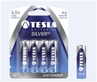 TESLA AA SILVER + LR06 Alkaline 2600 mAh BLISTER - PAPIER / 4