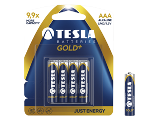 TESLA AAA GOLD+ LR03Alkaline1200mAh BLISTER - PAPIER / 4