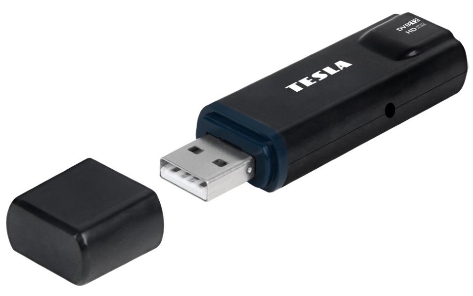 TESLA DVB-T/T2 tuner Proxy T2/ H.265/HEVC/ Full HD/ externí/ EPG/ čeština/ TimeShift/ externí anténa/ USB/ černý