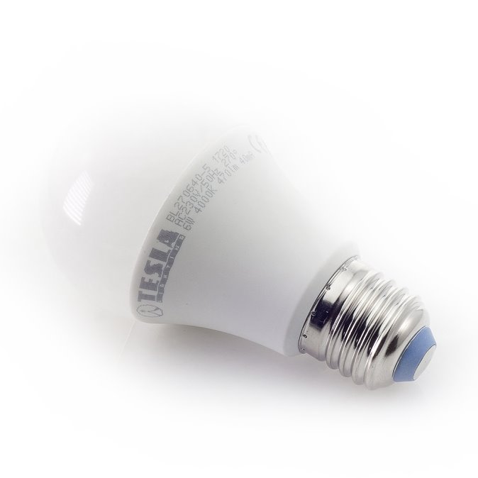 TESLA LED žárovka BULB/ E27/ 6W/ 230V/ 470lm/ 4000K/ studená bílá