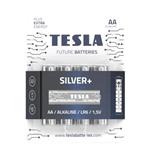 TESLA SILVER+ alkalická baterie AA (LR06, tužková, blister) 4 ks