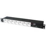TINYCONTROL rackový distribuční modul síťového napájení 7port, měření spotřeby, MQTT, 1wire a I2C, 2 digitáln LANLIS-007