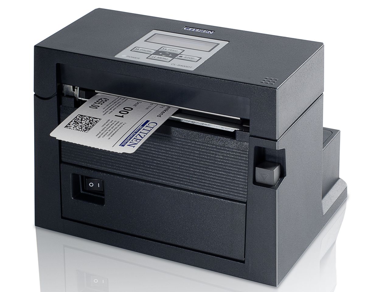 Tlačiareň Citizen CL-S400DT USB, Sériová, Ethernet, int. zdroj, šedá 1000835E