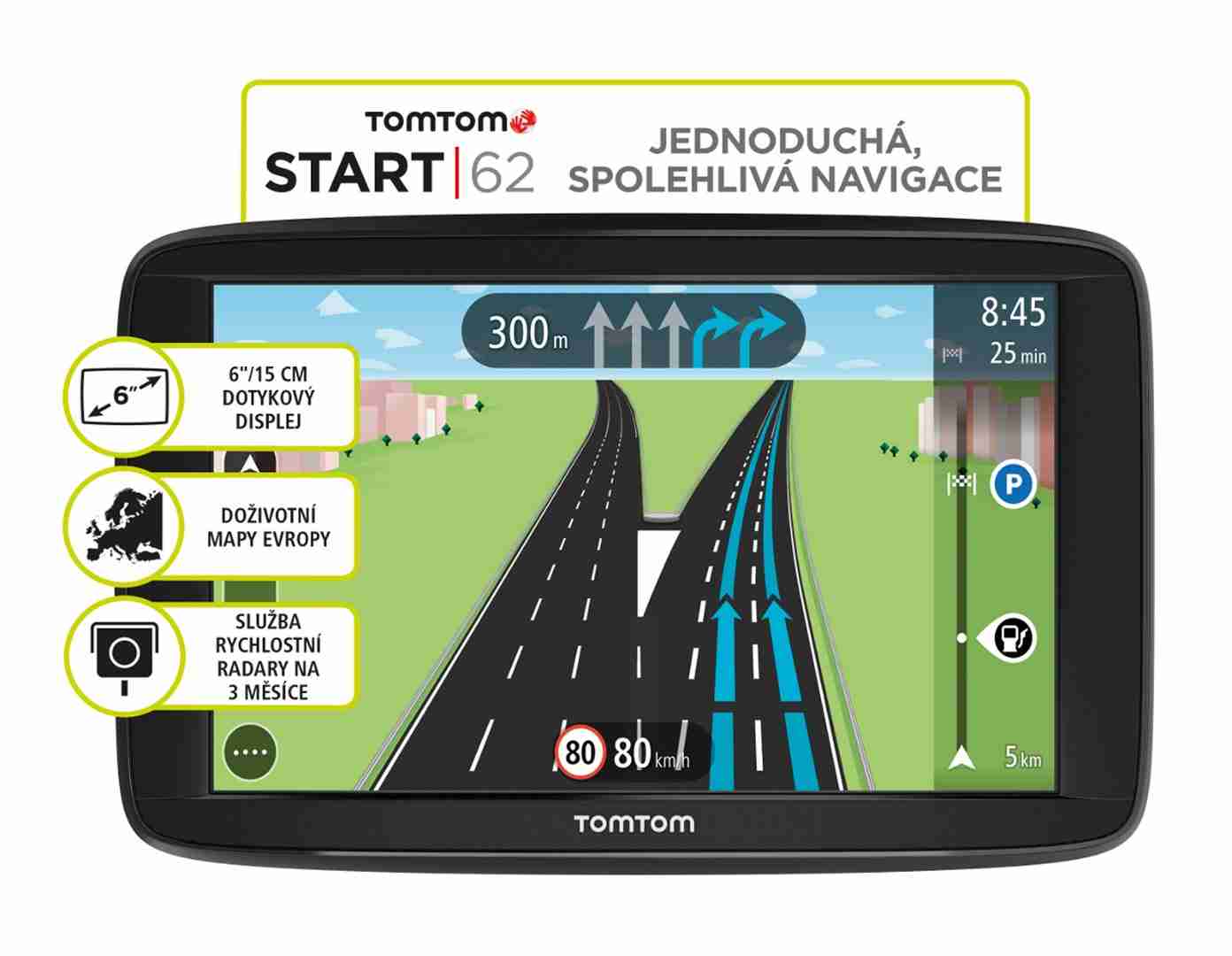 TomTom START 62 Europe, LIFETIME mapy 1AA6.002.01