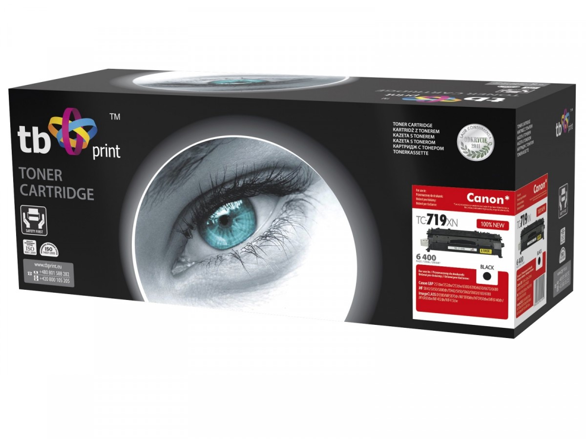 Toner TB kompatibilní s Canon CRG-719HBK, Black, 6400,new TC-719XN