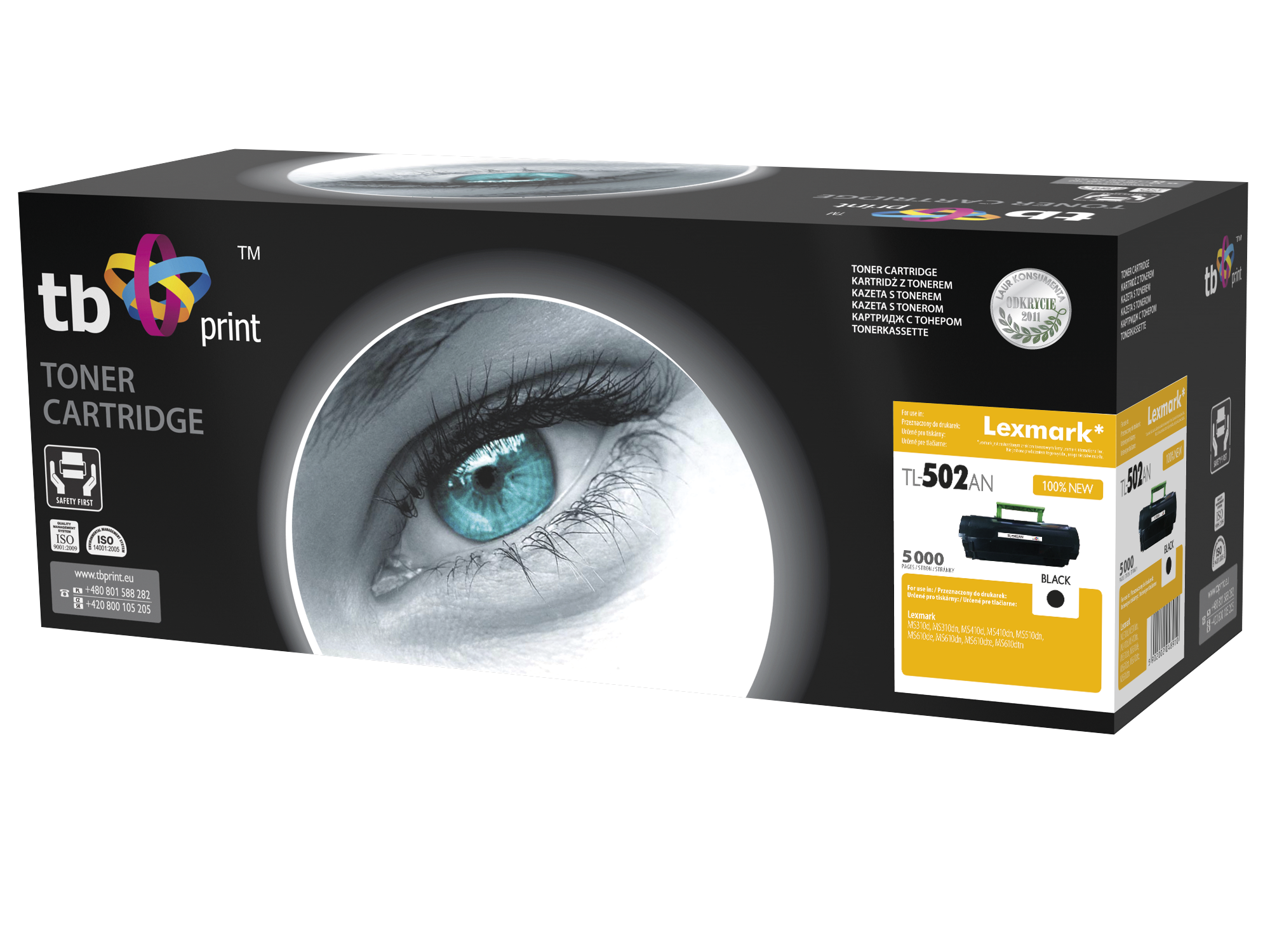 Toner TB kompatibilní s Lexmark MS310, Black TL-502AN