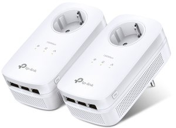 tp-link TL-PA8030P KIT, "AV1300 Gigabit Passthrough Powerline Starter KitKIT: 2× TL-PA8030PSPEED: 1300 Mbps Powerline