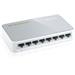 TP-LINK TL-SF1008D 8-Port 10/100M mini Desktop Switch, 8 10/100M RJ45 Ports, Desktop Plastic Case