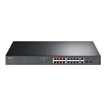 TP-Link TL-SL1218MP - Přepínač - neřízený - 16 x 10/100 (PoE+) + 2 x 10/100/1000 + 2 x kombinace Gi