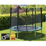 Trampolína G21 s ochrannou sítí 250cm zelená TRAO250