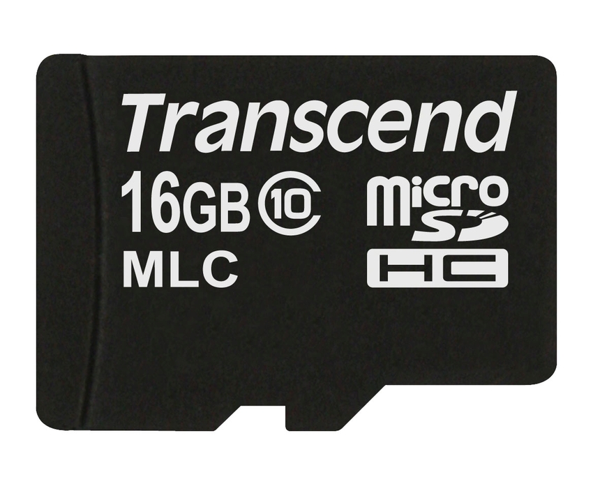 Transcend 16GB microSDHC (Class 10) MLC průmyslová paměťová karta (bez adaptéru), 20MB/s R, 16MB/s W TS16GUSDC10M
