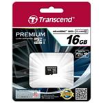Transcend 16GB microSDHC UHS-I 400x Premium (Class 10) paměťová karta (bez adaptéru) TS16GUSDCU1