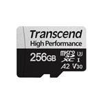 Transcend 256GB microSDXC 330S UHS-I U3 V30 A2 (Class 10) paměťová karta (bez adaptéru), 100MB/s R, 85MB/s TS256GUSD330S