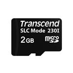 Transcend 2GB microSD230I 3D TLC (SLC mode) průmyslová paměťová karta, 100MB/s R, 70MB/s W, černá TS2GUSD230I