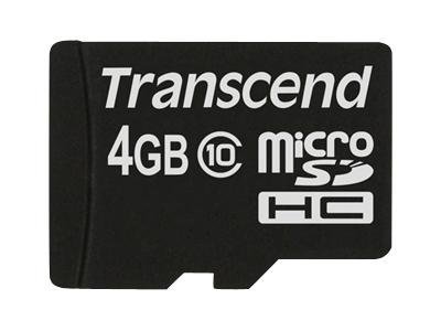 Transcend 4GB microSDHC (Class 10) paměťová karta (bez adaptéru) TS4GUSDC10