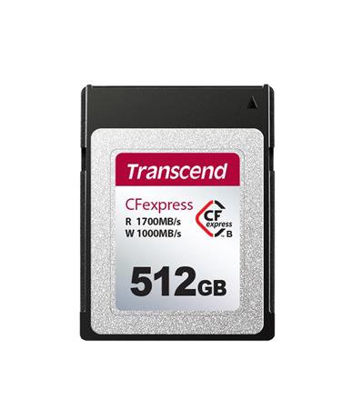 Transcend 512GB CFexpress 820 NVMe PCIe Gen3 x2 (Type B) paměťová karta, 1700MB/s R, 1000MB/s W TS512GCFE820