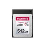 Transcend 512GB CFexpress 820 NVMe PCIe Gen3 x2 (Type B) paměťová karta, 1700MB/s R, 1000MB/s W TS512GCFE820