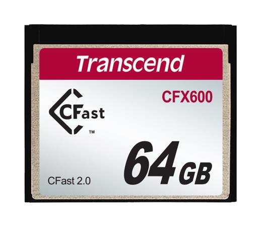 Transcend 64GB CFast 2.0 CFX600 paměťová karta (MLC) TS64GCFX600