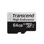 Transcend 64GB microSDXC 350V UHS-I U1 (Class 10) High Endurance paměťová karta, 95MB/s R, 45MB/s W TS64GUSD350V