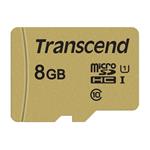 Transcend 8GB microSDHC 500S UHS-I U1 (Class 10) MLC paměťová karta , 95MB/s R, 60MB/s W (s adaptérem) TS8GUSD500S