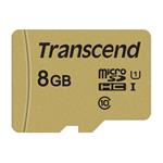 Transcend 8GB microSDHC 500S UHS-I U1 (Class 10) MLC paměťová karta , 95MB/s R, 60MB/s W (s adaptérem) TS8GUSD500S