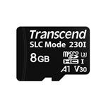 Transcend 8GB microSDHC230I UHS-I U3 V30 A1 (Class 10) 3D TLC (SLC mode) průmyslová paměťová karta, 100MB/s TS8GUSD230I