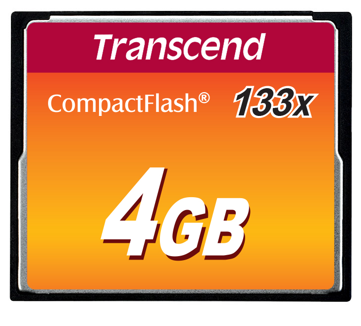 TRANSCEND Compact Flash Card (133x) 4GB TS4GCF133